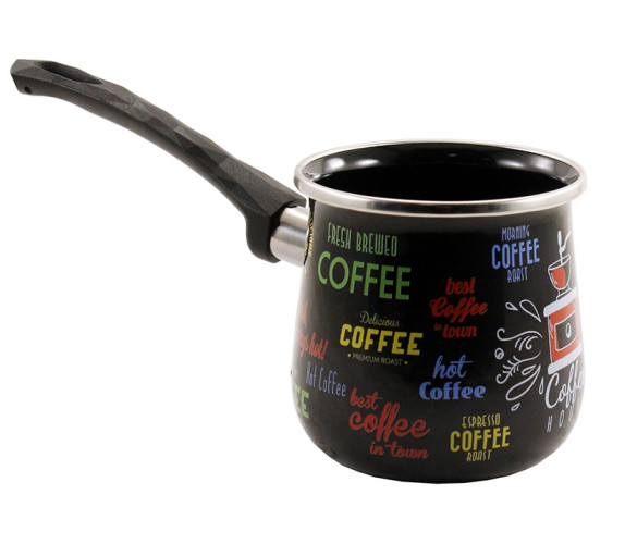 Турка эмаль Интерос 600мл Черна Coffy T4