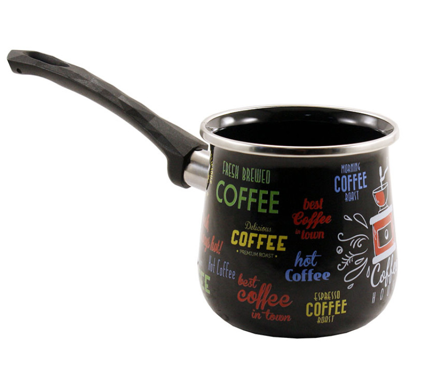 Турка эмаль Интерос 600мл Черна Coffy T4
