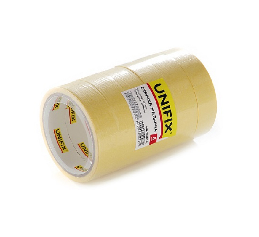 Стрічка малярна 25мм*20м Unifix жовта MR-7520261
