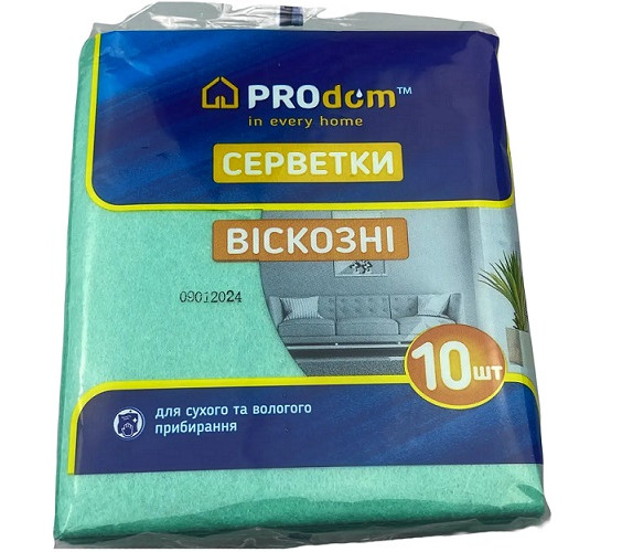 Серветка віскоза Продом 10 шт 20205