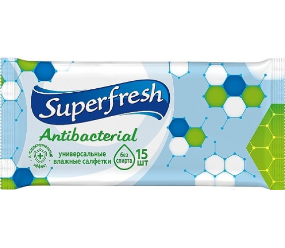 Серветки вологі 15шт Superfresh  карман