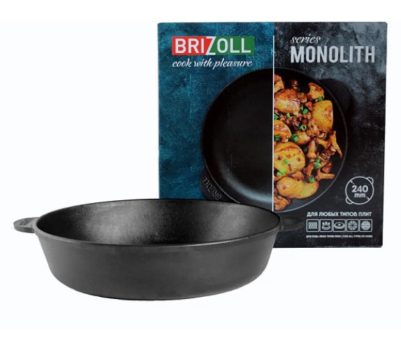Сковорода Brizoll чугун Monolit 24*6см M
