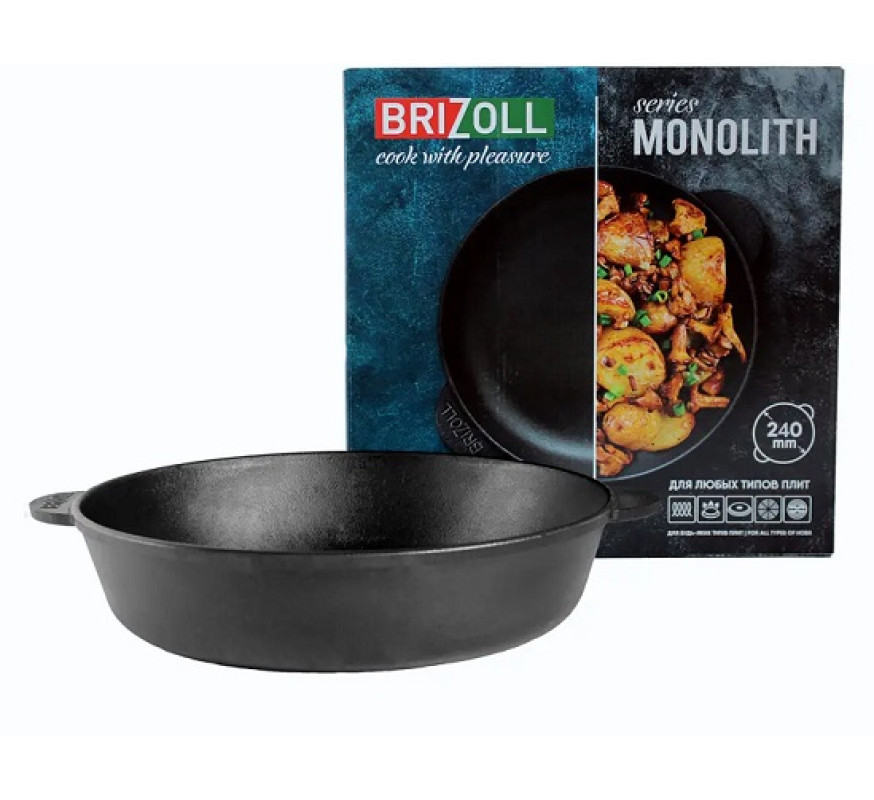 Сковорода Brizoll чугун Monolit 24*6см M