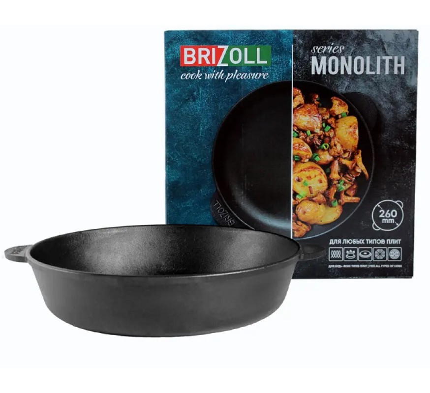 Сковорода Brizoll чугун Monolit 26*6см M