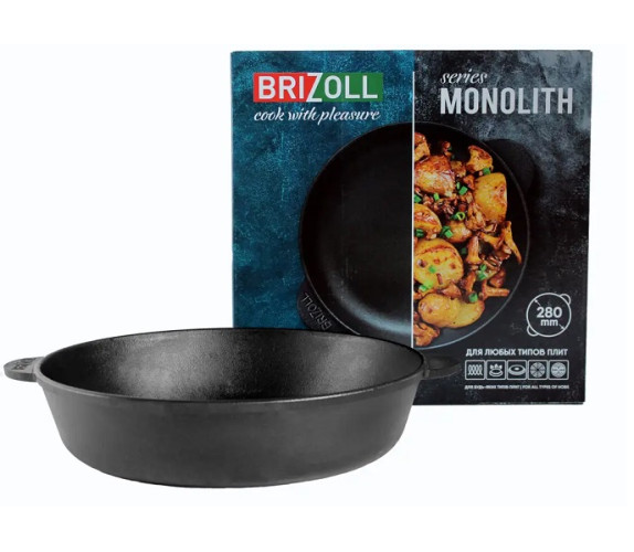 Сковорода Brizoll чугун Monolit 28*6см M