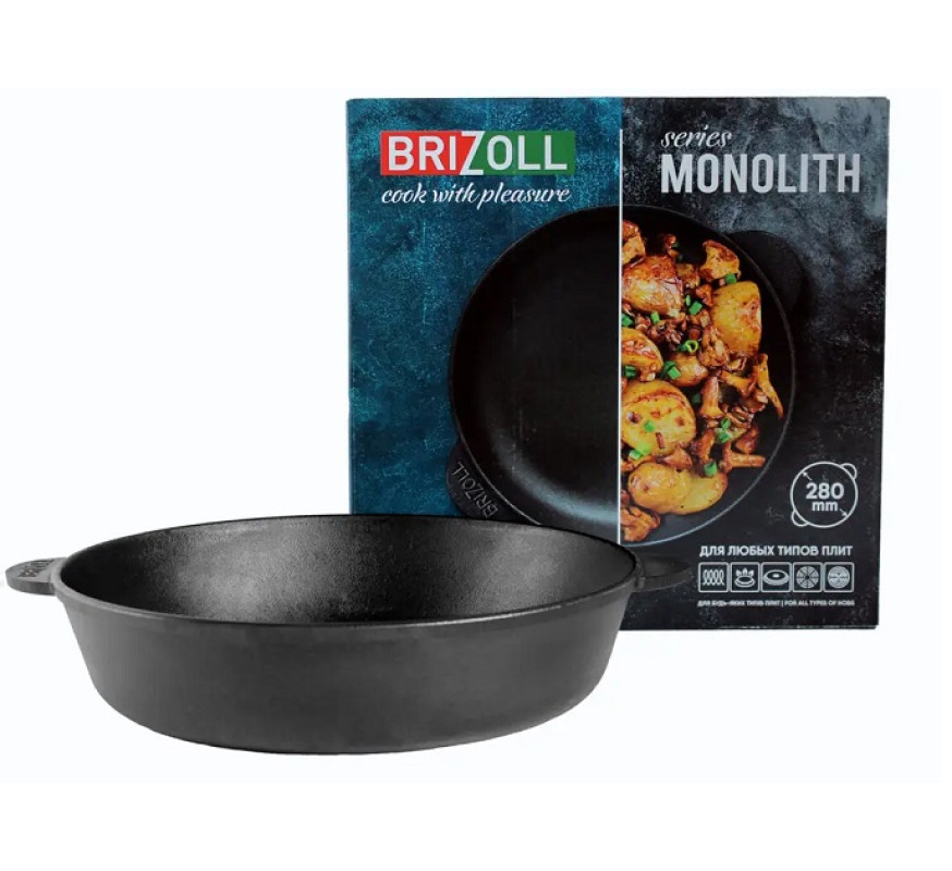 Сковорода Brizoll чугун Monolit 28*6см M