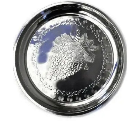 Піднос нерж круглий 36см 10474-2 Виноград