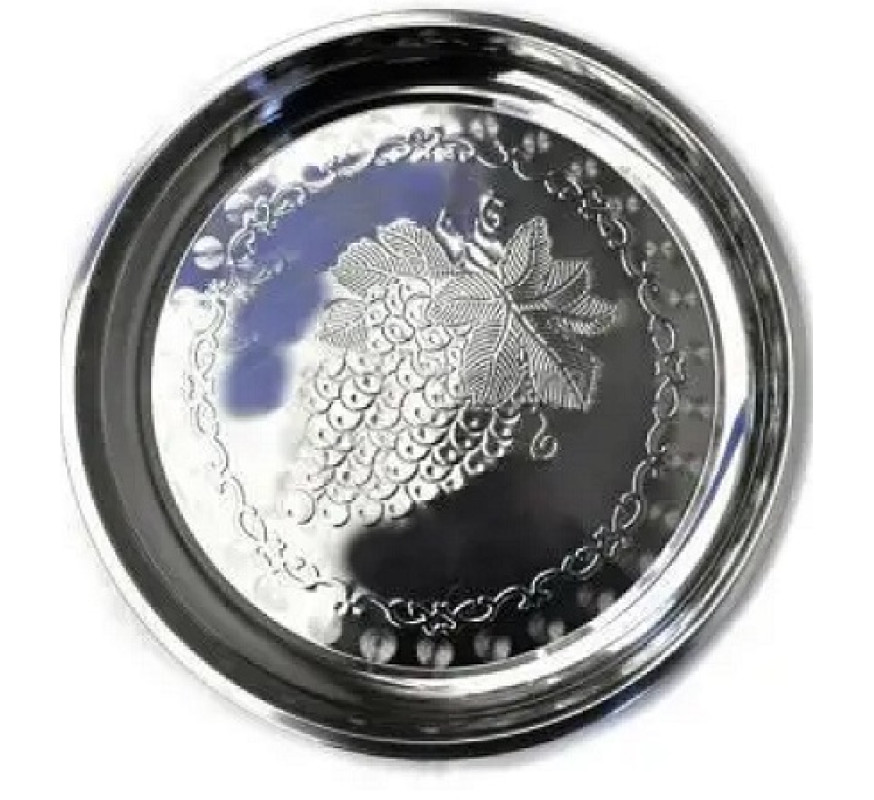 Піднос нерж круглий 36см 10474-2 Виноград