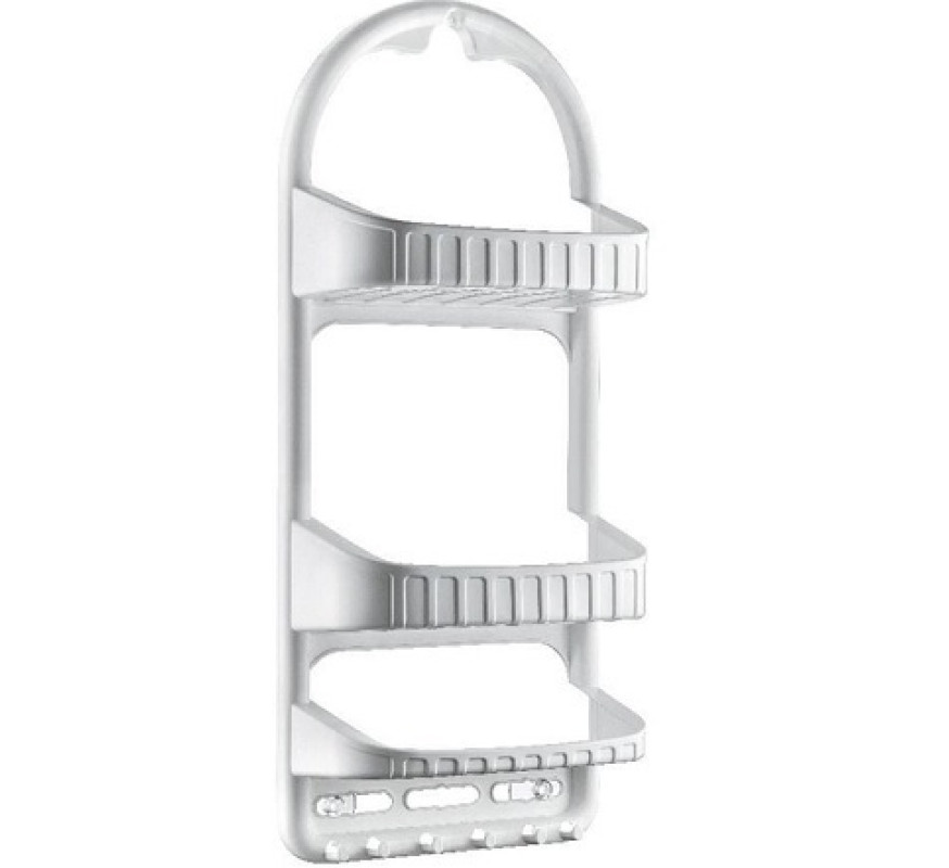 Полиця пряма пластик Dunya Shower Caddy 3-яр 09165