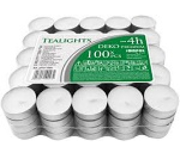 Свічка Bispol таблет TEALIGHTS 100шт уп біла 4ч Свічка Bispol таблет TEALIGHTS 100шт уп біла 4ч