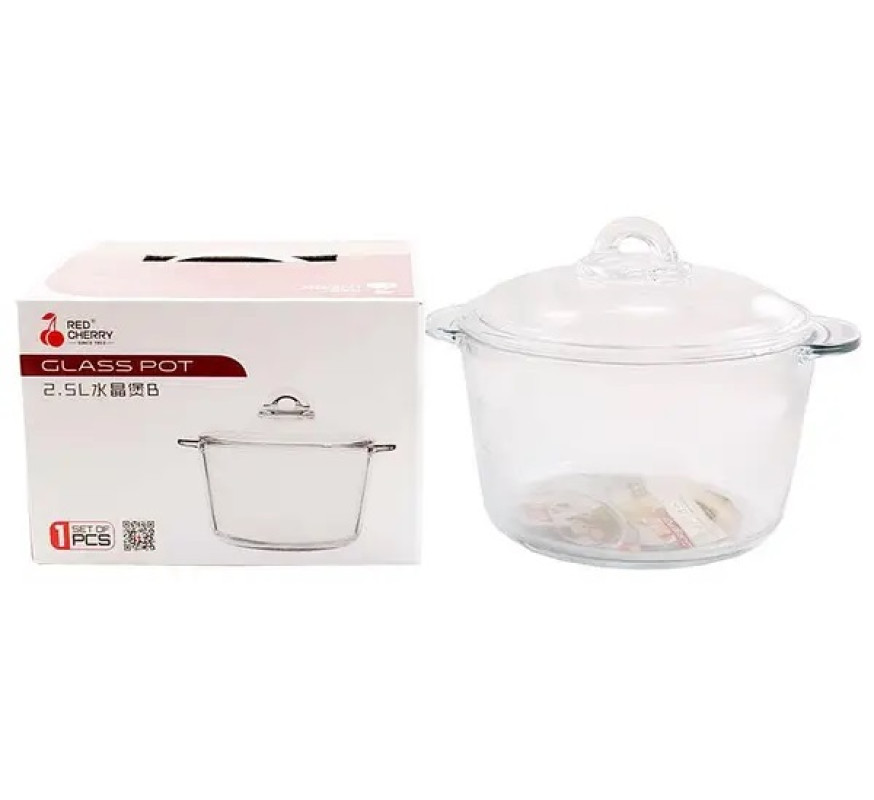 Каструля Інтерос Red Cherry 2,5л склоSJB-2500MLB