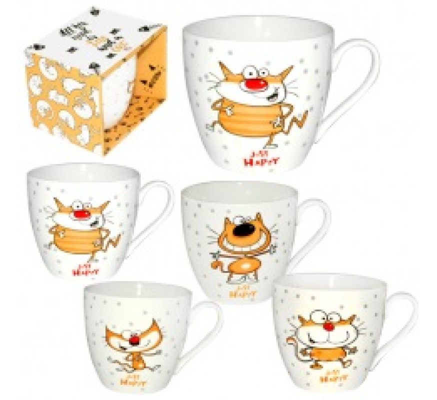 Чашка SNT Happy Cat 450мл в уп 4160-27