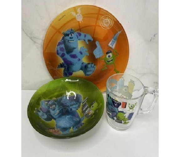 Набір дитяч посуду 3 пр Disney Monsters P9261