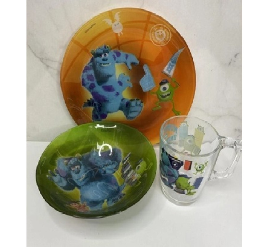 Набір дитяч посуду 3 пр Disney Monsters P9261