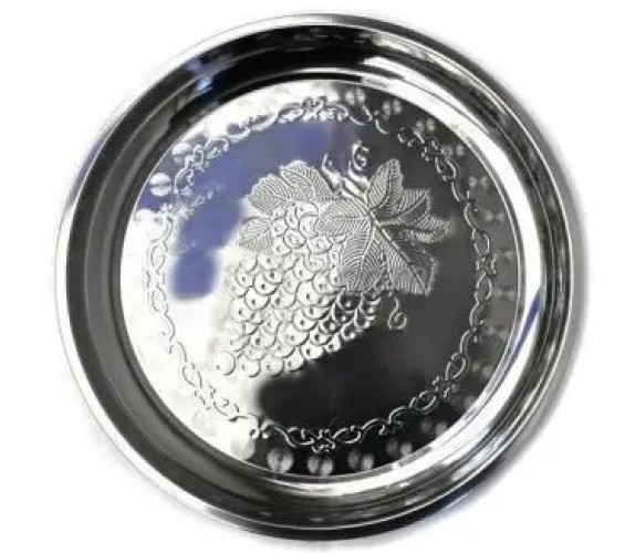 Піднос нерж круглий 28см 10474-0 Виноград