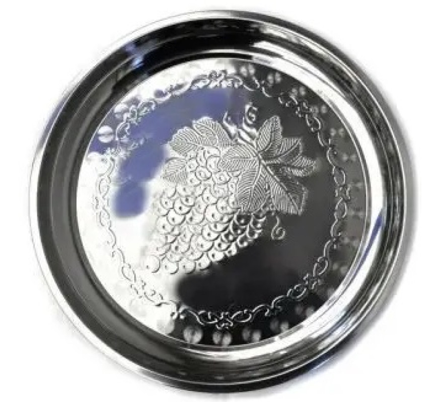 Піднос нерж круглий 28см 10474-0 Виноград