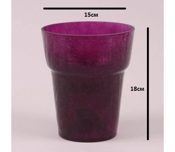 Орхідейниця скло К,14,033,16 D15cm 7250 т-фіол