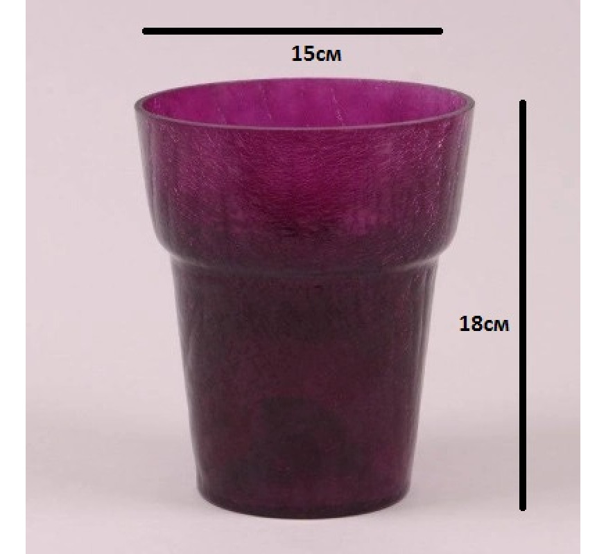 Орхідейниця скло К,14,033,16 D15cm 7250 т-фіол