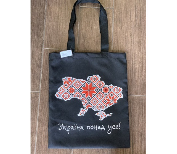 Сумка шопер Вишиванка 35*40см 4213 чорна