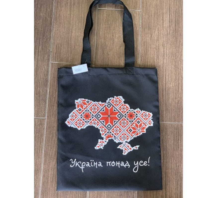 Сумка шопер Вишиванка 35*40см 4213 чорна