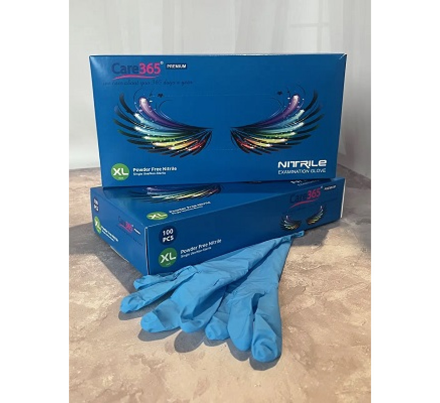 Рукавички Nitryle Care 365 голубые 100ш