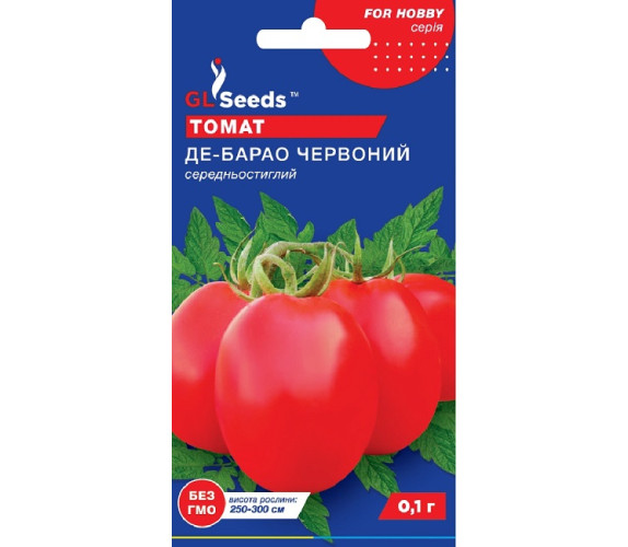 Томат Де-барао червоний GL Seeds 0,1 г Томат Де-барао червоний GL Seeds 0,1 г