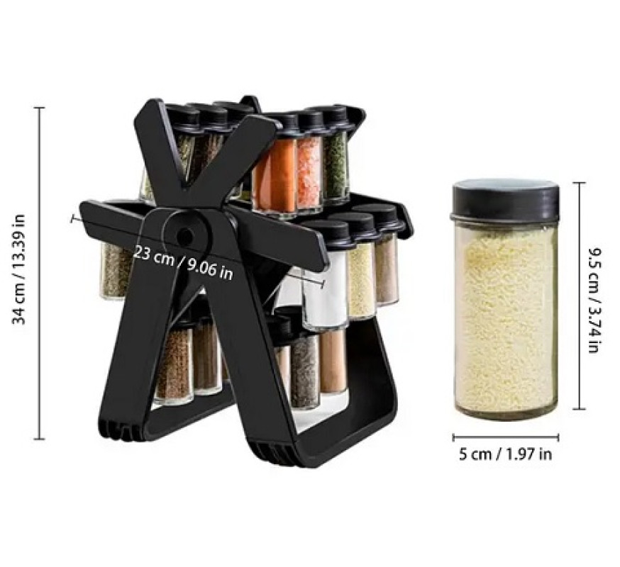 Набір для спецій Spice Rack 18 бан підставка оберт