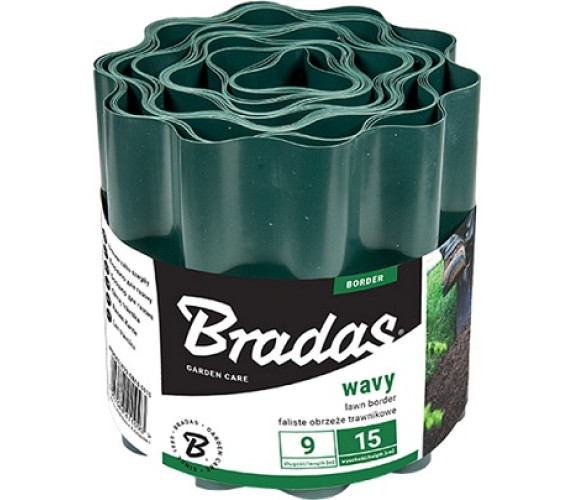 Бордюрна стрічка Bradas (15см-9м) зелен OBFG0915