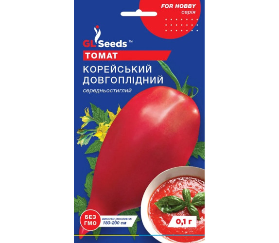 Томат Корейський довгоплідний GL Seeds 0,1г Томат Корейський довгоплідний GL Seeds 0,1г