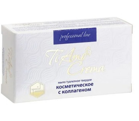 Мило туалетне тверде TiAmoCrema 115г колагеном Мило туалетне тверде TiAmoCrema 115г колагеном