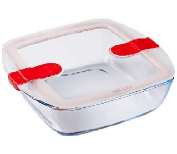 Форма Pyrex CK&HT скло кв 2.2л з фікс кріпл