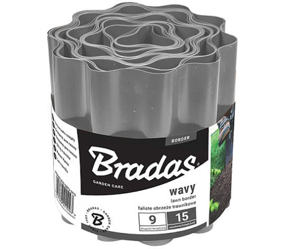 Бордюрна стрічка Bradas (15см-9м) сірий OBFGY0915