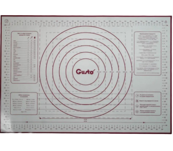 Килимок силікон Gusto 45х65см GT-4565-2 бордо