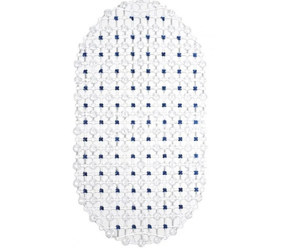 Килимок силікон Крапка 63*34 синій 6334-001