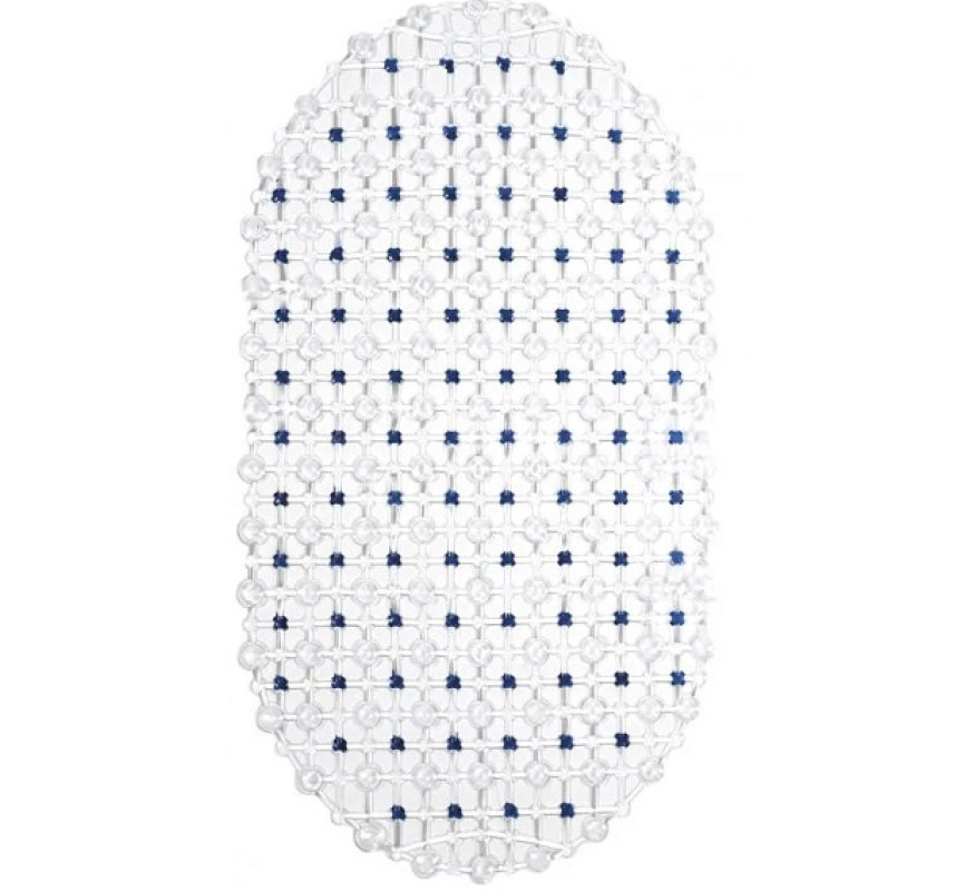 Килимок силікон Крапка 63*34 синій 6334-001