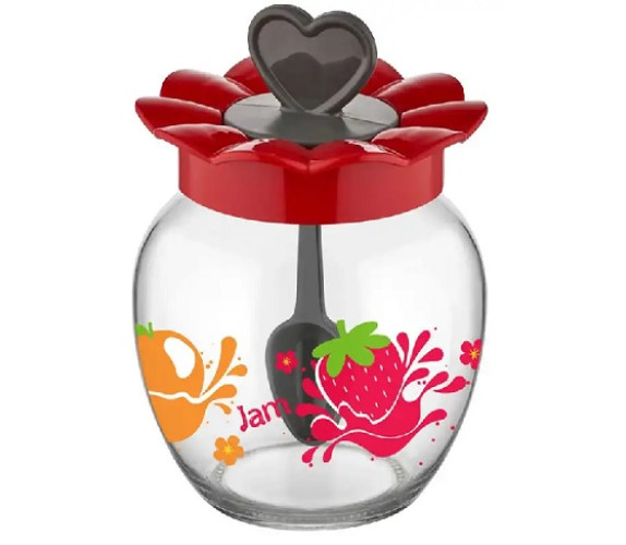 Банка для сип скло QIUX HONEY з лож/меду 0.370л Банка для сип скло QIUX HONEY з лож/меду 0.370л