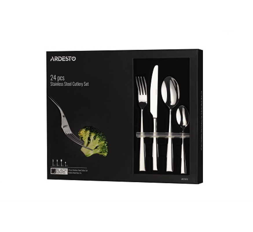 Набір столовий Ardesto Black MarsTia24 пр AR0724TS