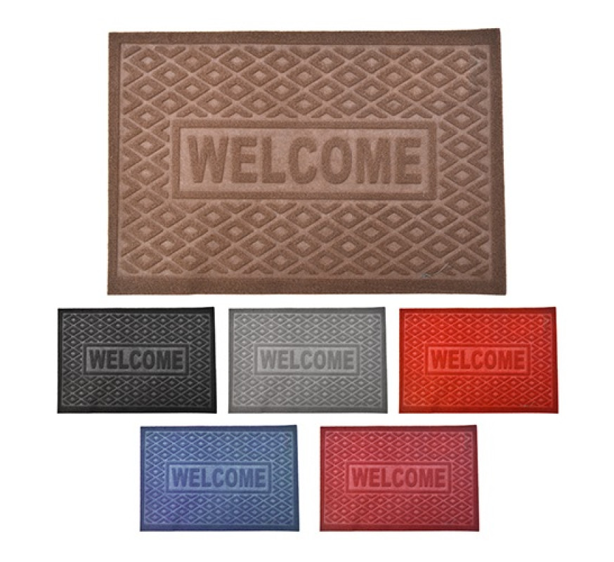 Коврик резина придв Welcome 37*58см NO1