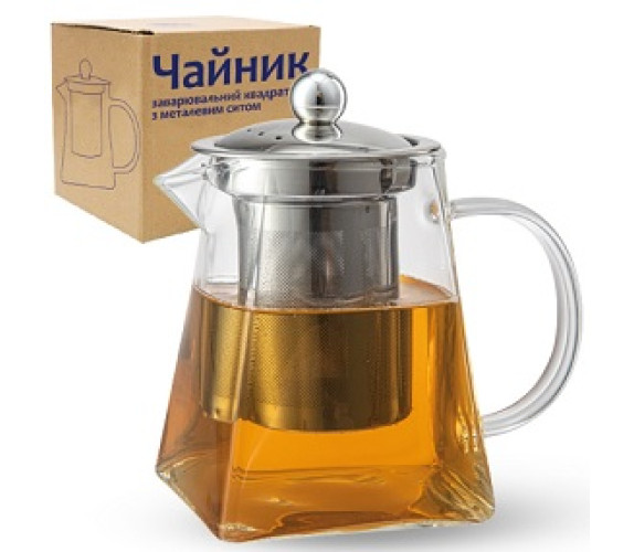 Заварник SNT 32239 600мл стекло мет сито
