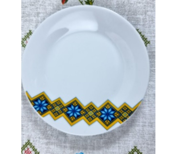 Тарілка СНТ Вишиванка жов-блак мілка №7 30000-006