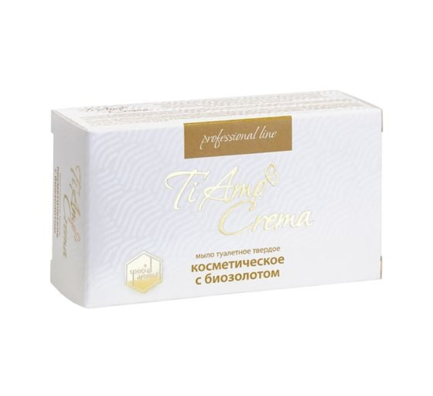 Мило туалетне тверде TiAmoCrema 115г біозолото