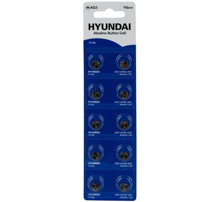 Батарейка таблетка Alkaline Hyundai AG3
