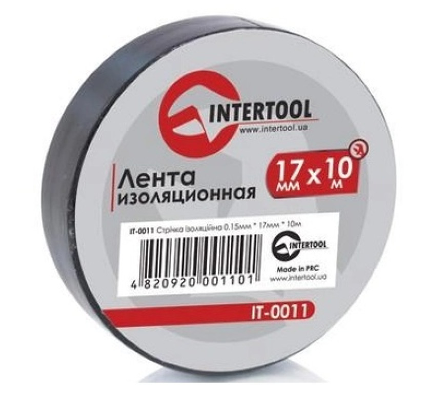 Ізострічка Інтертул 10м*17*0,15мм чорна