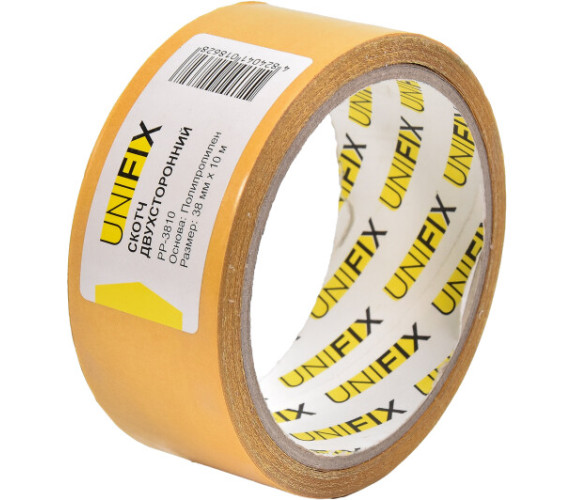 Скотч двухстор пропилен 38мм*10м Unifix Скотч двухстор пропилен 38мм*10м Unifix