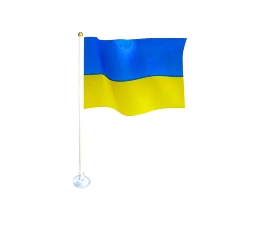 Прапор України з присоскою 14*21