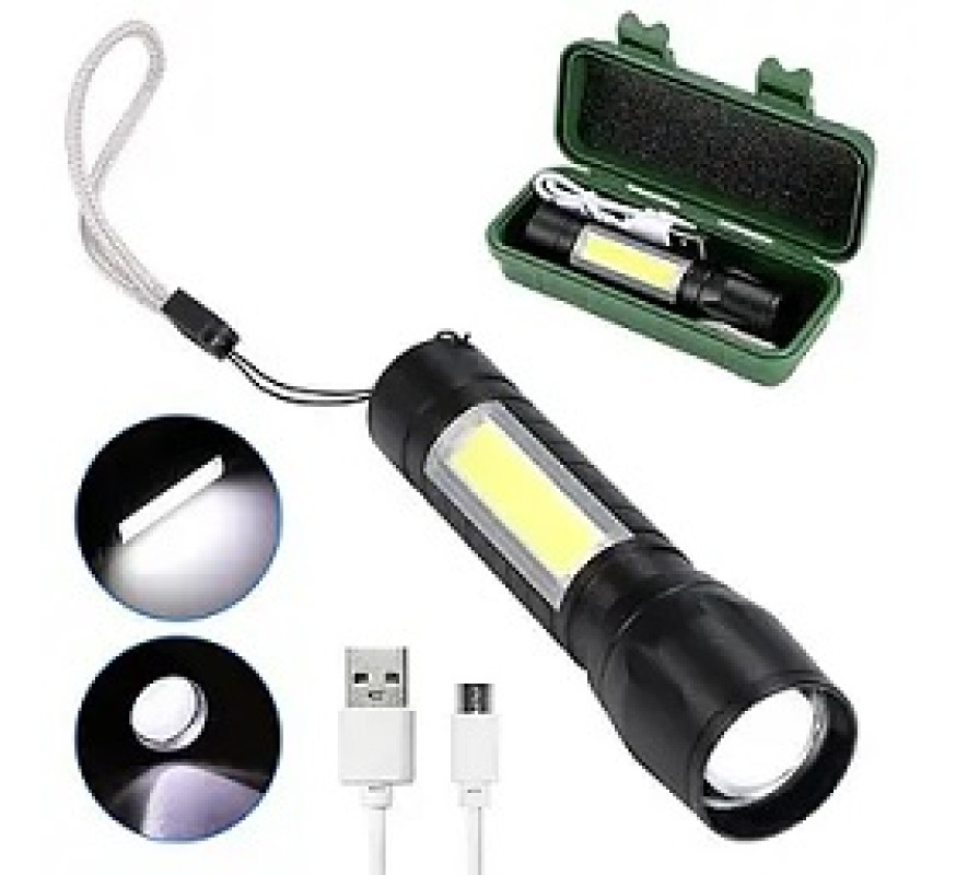 Ліхтар ручний Bailong акум BL-511,USB в кейсі
