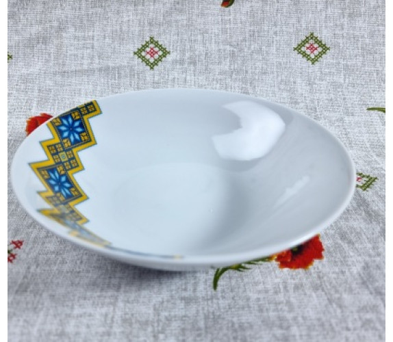 Тарілка СНТ Вишиванка жов-блак сал №8 30006-006