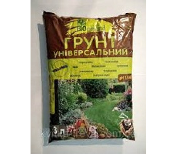 Грунт Квітка універсальний BIOground 3л Грунт Квітка універсальний BIOground 3л