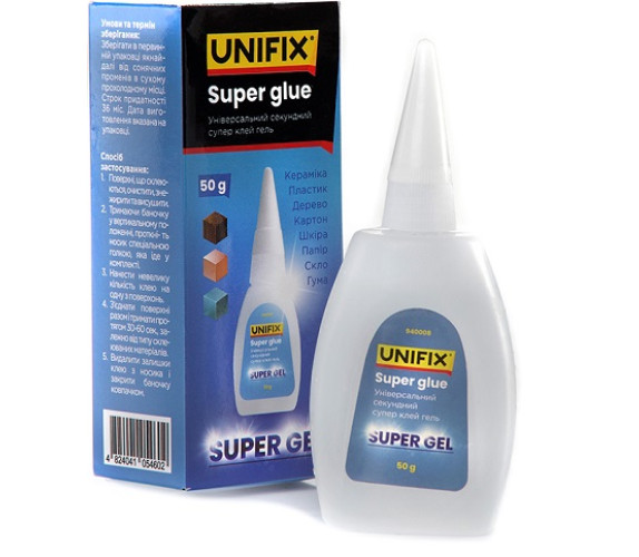 Клей супер клей Unifix 50г гель 970008