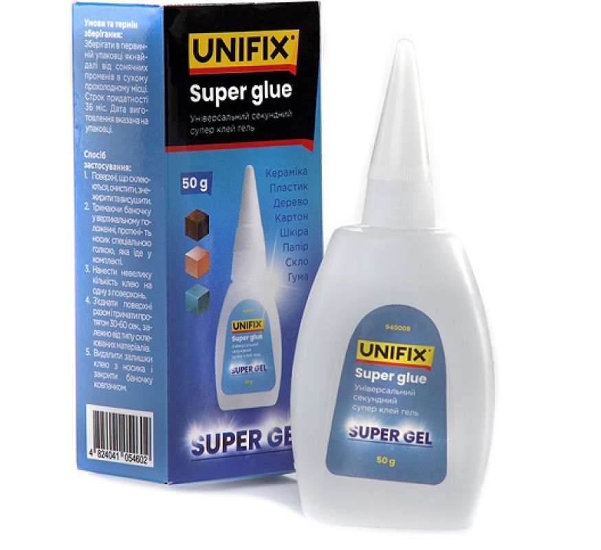 Клей супер клей Unifix 50г гель 970008